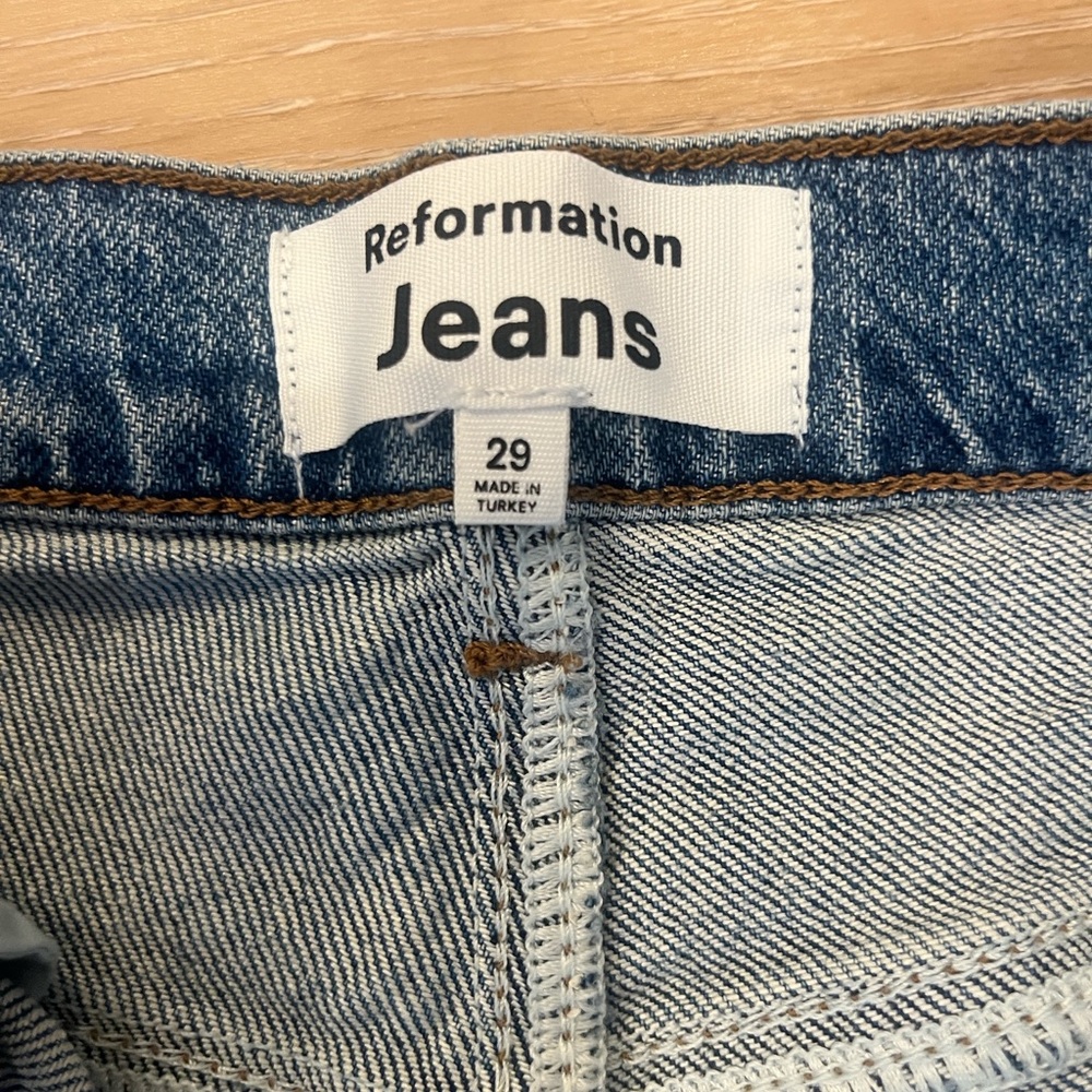 Reformation Liza Blue Denim Jeans - Picture 2 of 7